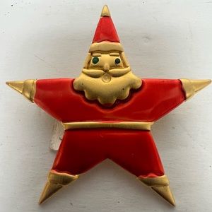 Santa Claus Christmas brooch pin